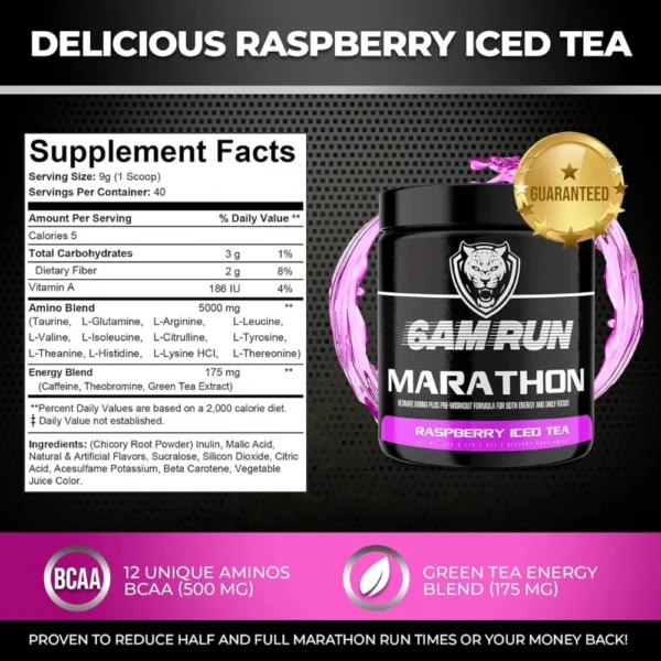 6AM Run Marathon Pre-Workout – Energy & Stamina (40 Servings) - Image 2