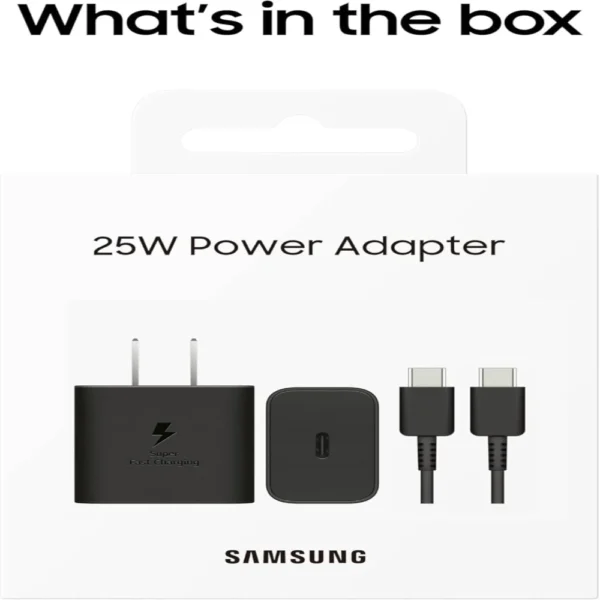 Samsung EP-T2510 25W USB-C Wall Charger with Cable (Black) - Image 2