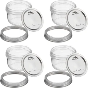 Wide Mouth Mason Jar 8 oz - (4 Pack)