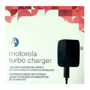 Motorola OEM 15W Turbo Power Wall Charger with Micro & Type-C Cable