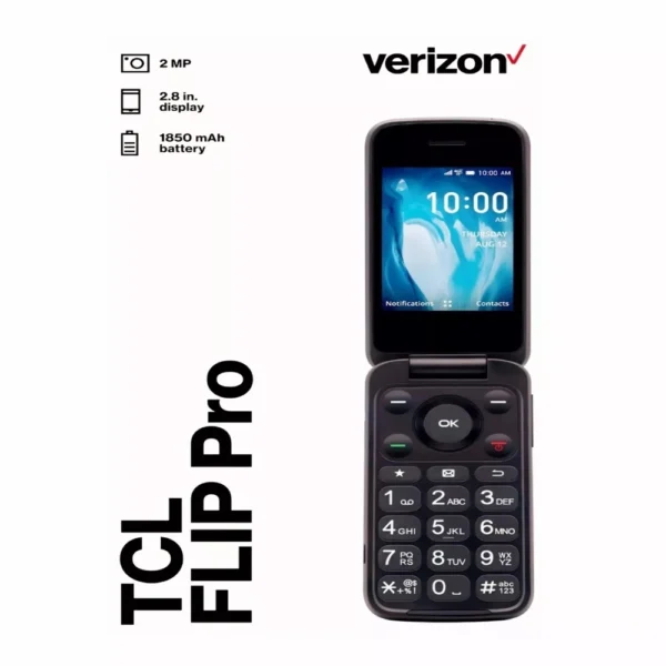TCL Flip Pro (4056SPP) – 4G LTE Flip Phone for Verizon